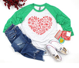 CHRISTMAS HEART RED OR WHITE