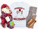 AVOIDING A MELTDOWN RTS WHITE/BURGUNDY INK