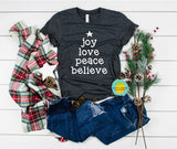 JOY LOVE PEACE BELIEVE RTS