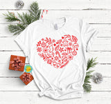 CHRISTMAS HEART RED OR WHITE